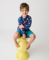 Zoocchini Σετ UV Μαγιώ Σορτς και Μπλούζα Wally the Walrus