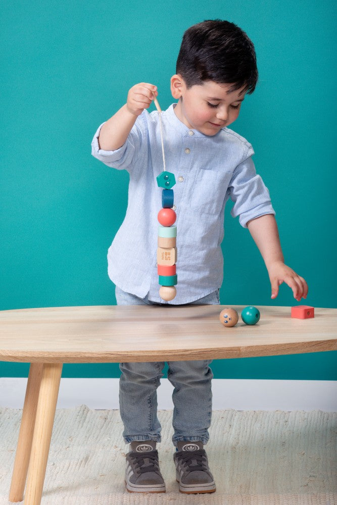 Bs Toys – Ξύλινο Παιχνίδι Λεπτής Κινητικότητας με Χάντρες