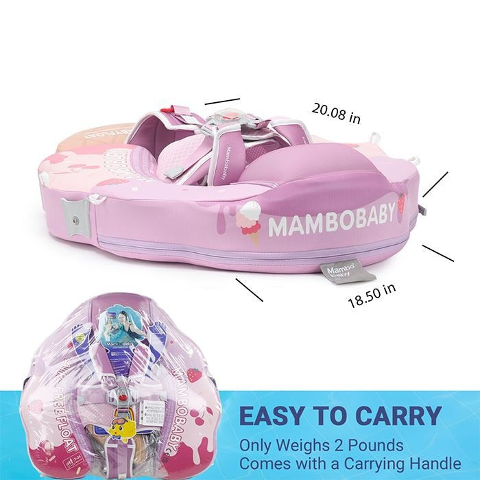 MamboBaby Βρεφικό Σωσίβιο 6-24 Μηνών με Σκίαστρο και Ζώνη 5 Σημείων Ice Cream