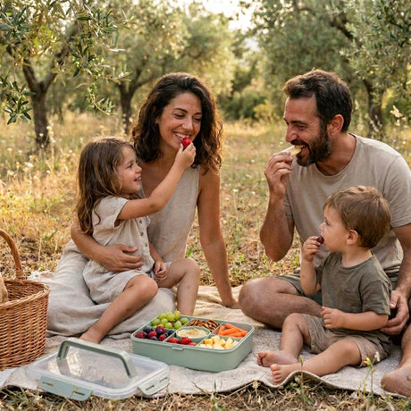 Melii - Ορθογώνιο Snackle Box με Χωρίσματα Sage (9 λίτρα)