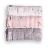 Minene Μουσελίνες Σετ των 3 (I love mommy)