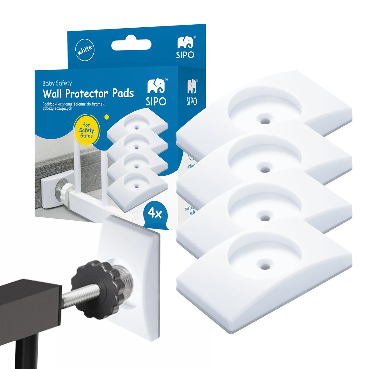 Sipo Προστατευτικά Τοίχου για Πόρτα Ασφαλείας 4 τεμ.