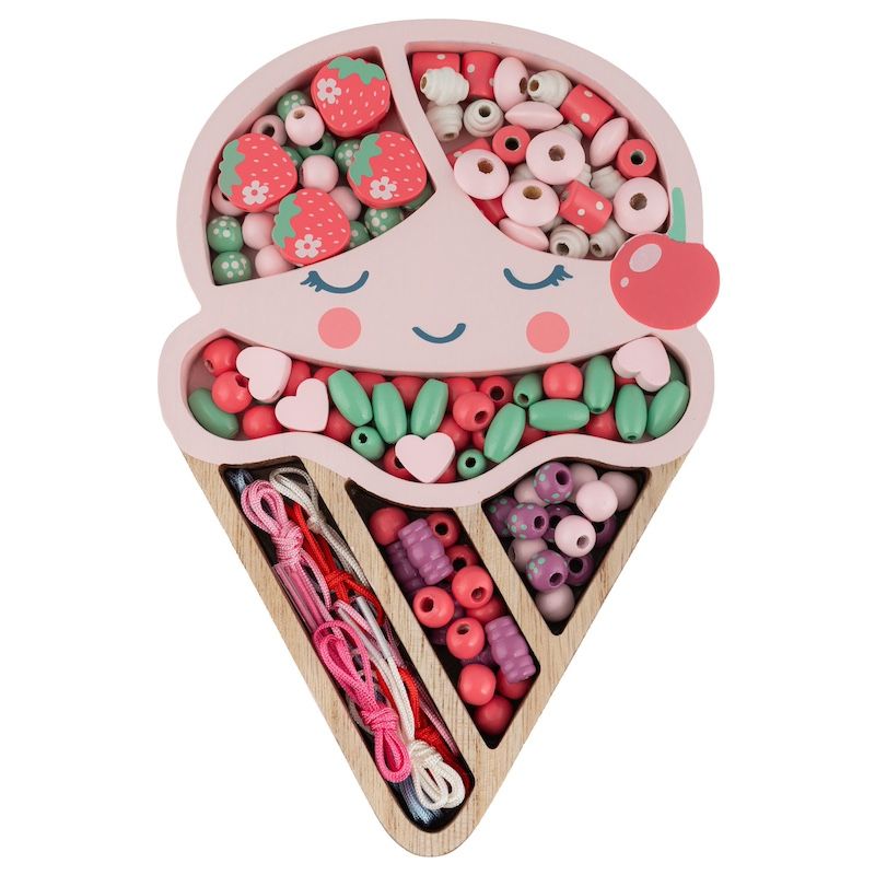 Ξύλινο Παιχνίδι με Χάντρες, Bead Boutique, Ice Cream