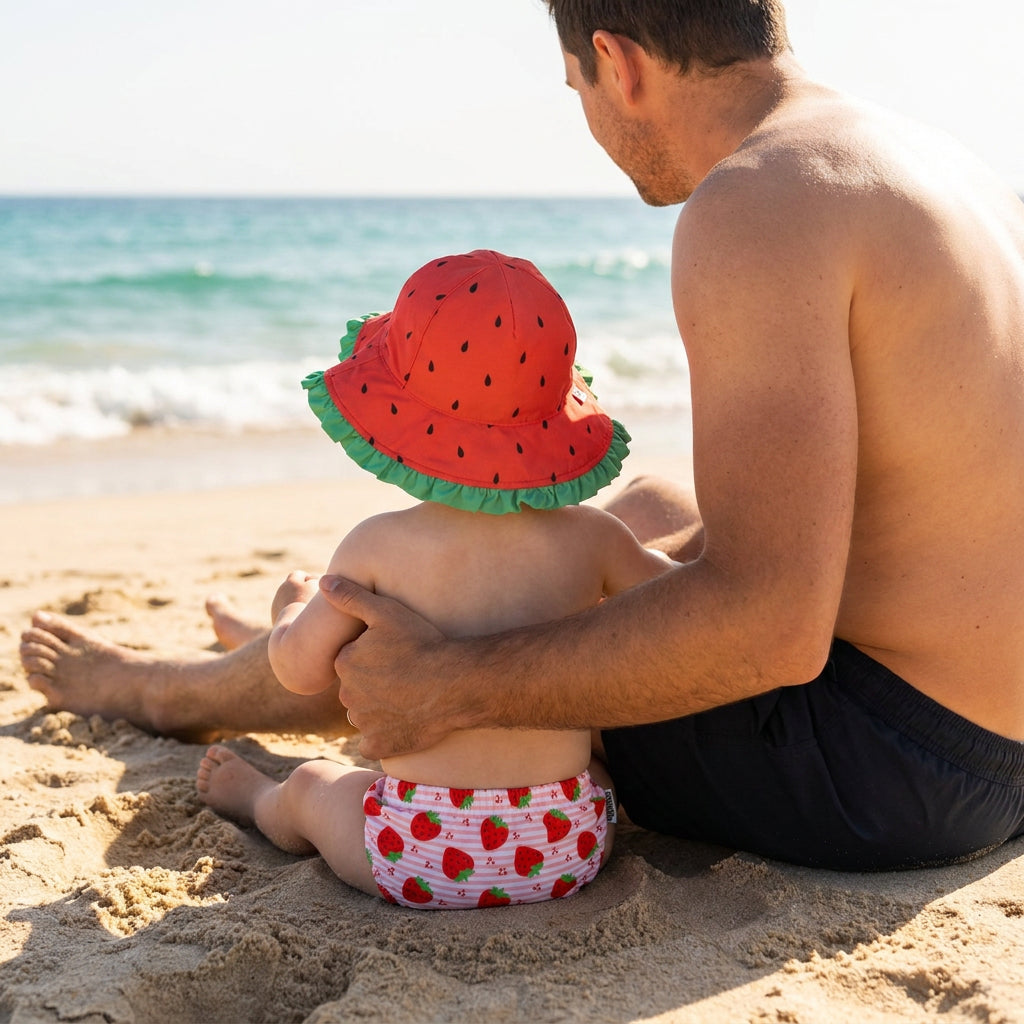 Σετ Μαγιό και Καπέλο UPF50+ Strawberry Delight