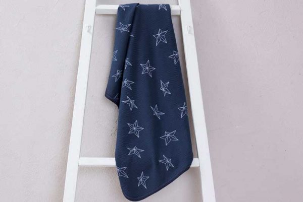 Minene Πικέ Κουβέρτα 3D Blue Stars