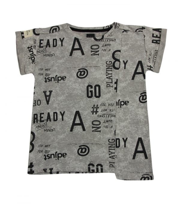 Minene Toddler Boy T-Shirt Dark Grey Printed