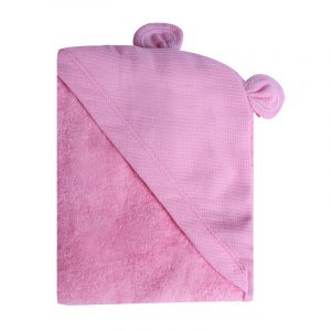 Minene Πετσέτα για νεογέννητο Ροζ (αρκουδάκι)