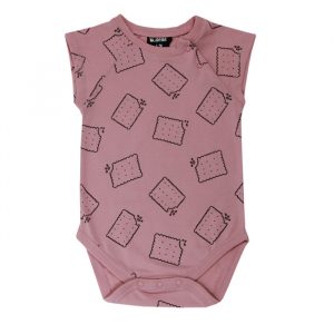 Minene Bodysuit Baby Girl Ροζ Μπισκοτάκια