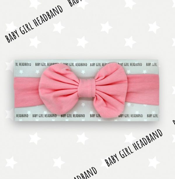 Baby HairBand Bow Ροζ