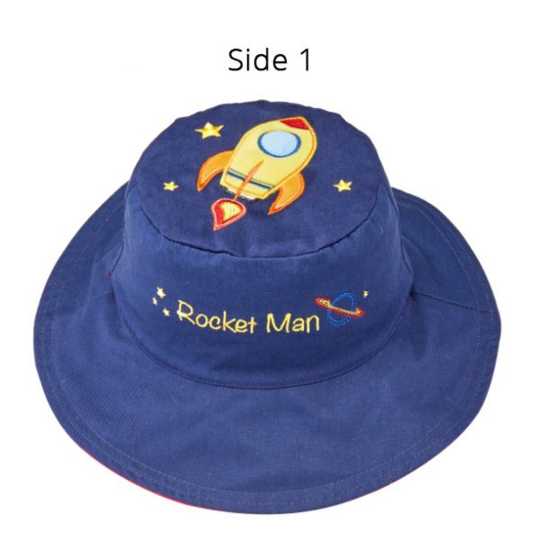 Καπέλο Διπλής Όψης UPF 50+ – Διαστημόπλοιο Cotton