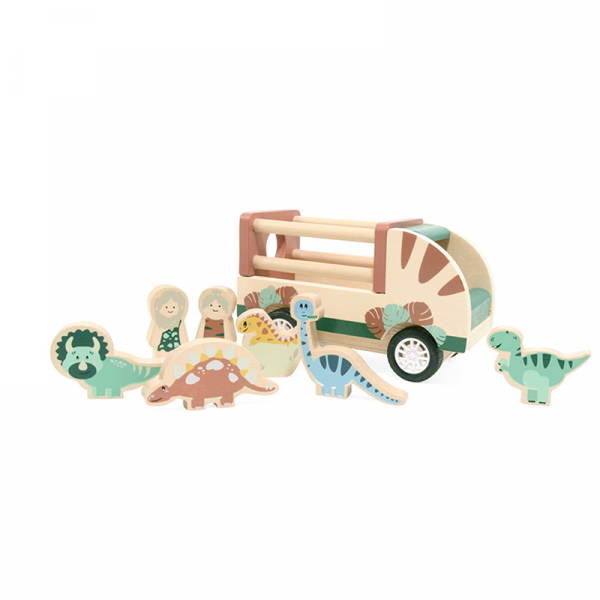 Ξύλινο Φορτηγάκι με Δεινόσαυρους