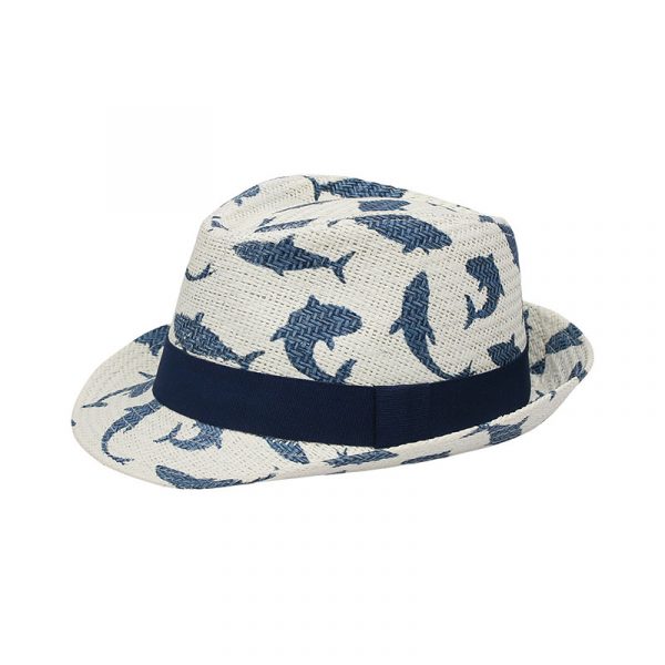 FlapJackKids Ψάθινο Καπέλο UPF 50+ – Shark