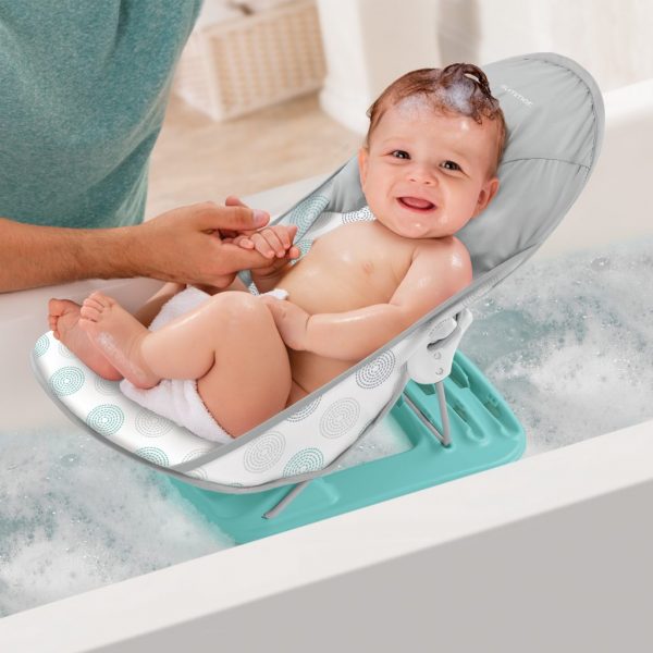 Deluxe Baby Bather-Dashed Dots