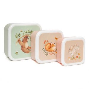 Petit Monkey - Lunch Box Set Bear and  Friends