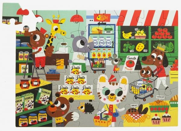 Petit Monkey - Παζλ "Στο Σούπερ μάρκετ"