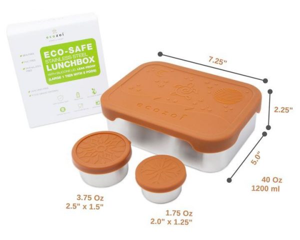 Ecozoi Lunch Box με 2 μικρά Δοχεία