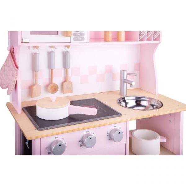 New Classic Toys Ξύλινη Κουζίνα Modern Electric Cooking Pink