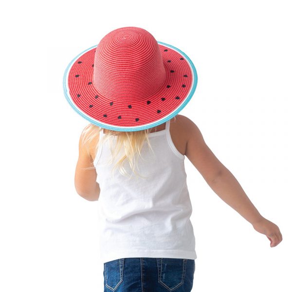FlapJackKids Ψάθινο Καπέλο UPF 50+ - Watermelon