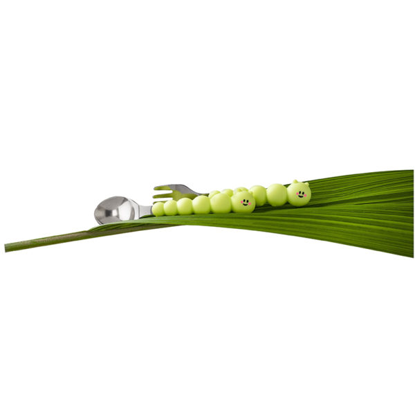 Melii Πηρούνι και κουτάλι σιλικόνης Caterpillar