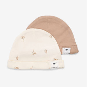 Minene Duo Pack Newborn Hats Palmtrees/Brown (0-3)